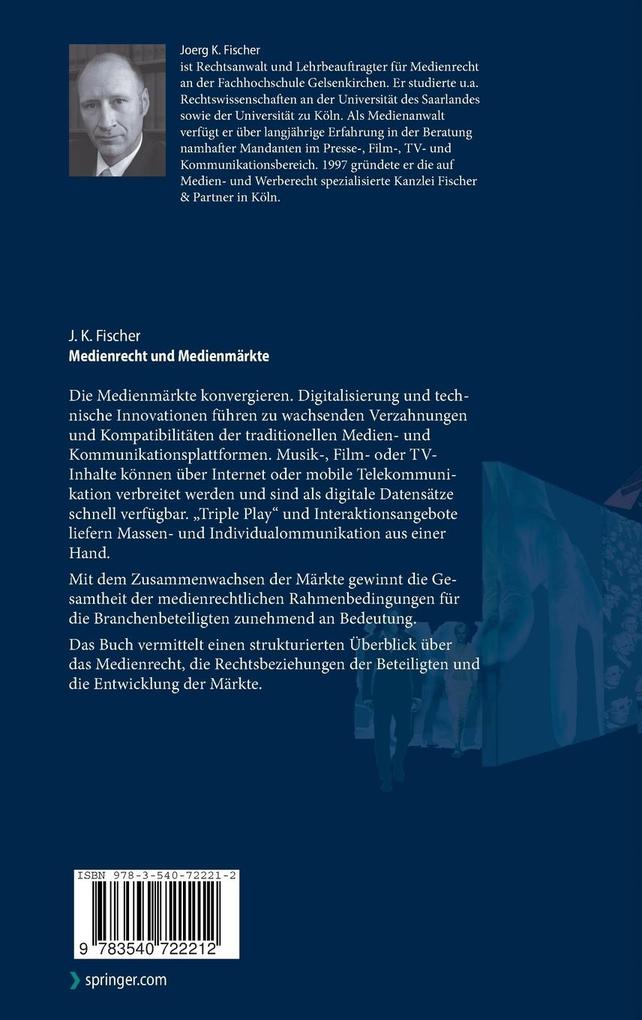 Weitere Ansicht: Medienrecht und Medienmärkte | Joerg K. Fischer