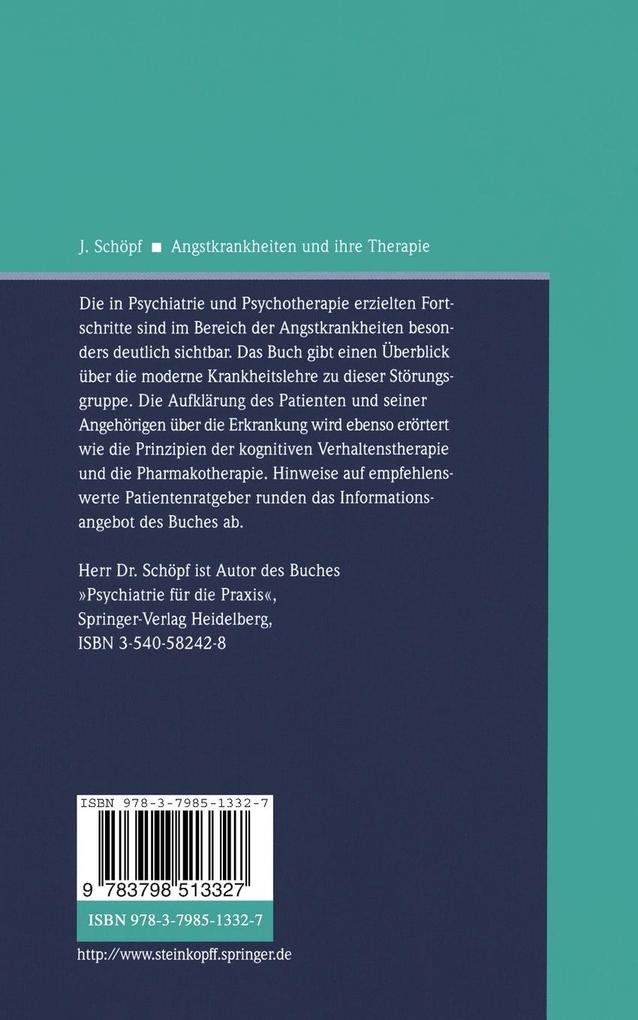 Weitere Ansicht: Angstkrankheiten und ihre Therapie | Josef Schöpf