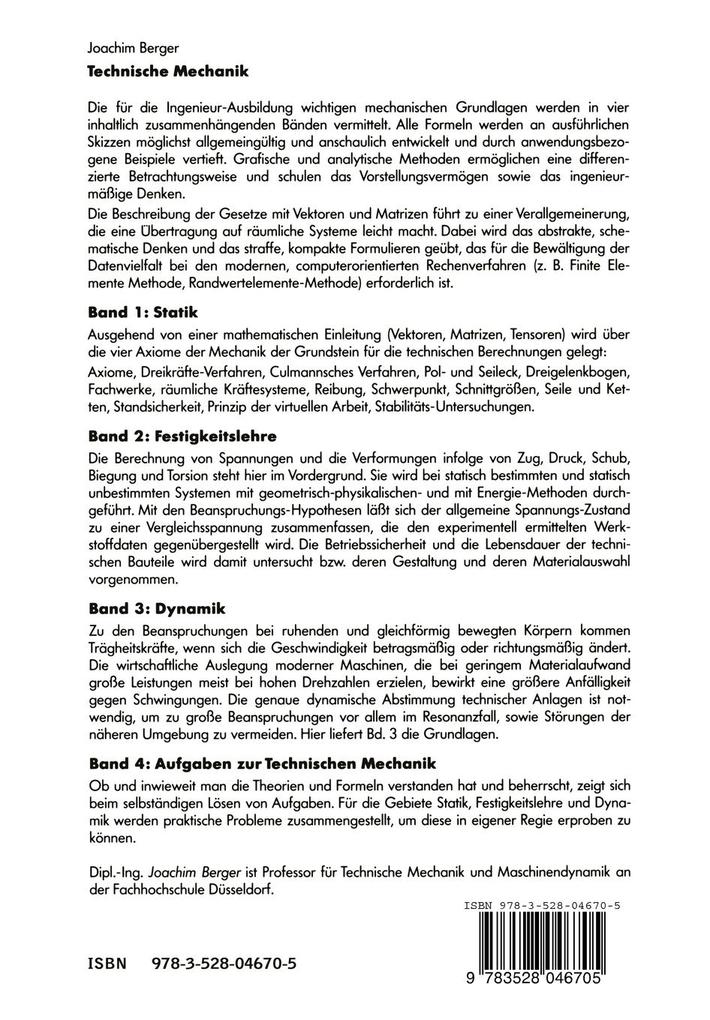 Weitere Ansicht: Technische Mechanik für Ingenieure | Joachim Berger