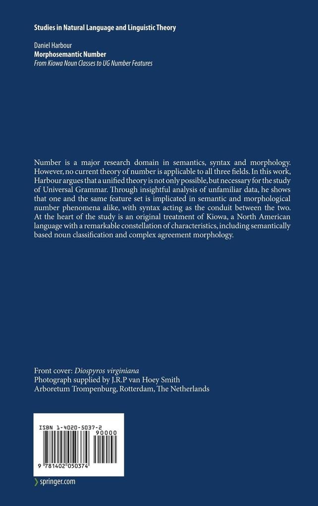 Weitere Ansicht: Morphosemantic Number: | Daniel Harbour