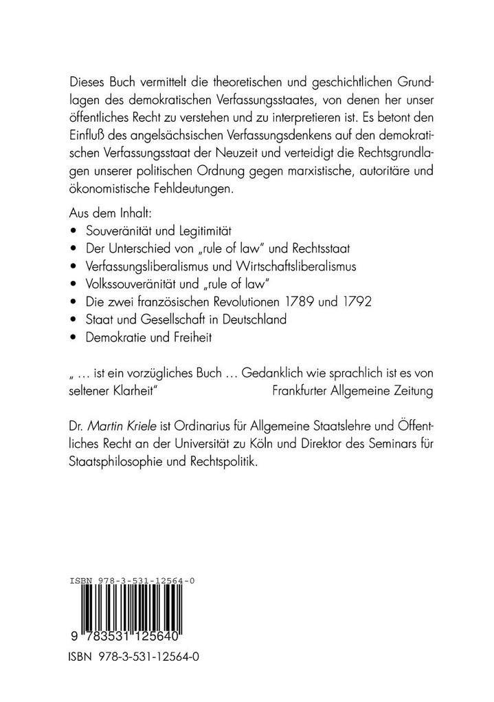 Weitere Ansicht: Einführung in die Staatslehre | Martin Kriele