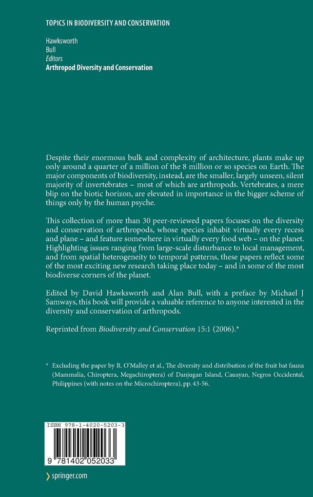 Weitere Ansicht: Arthropod Diversity and Conservation
