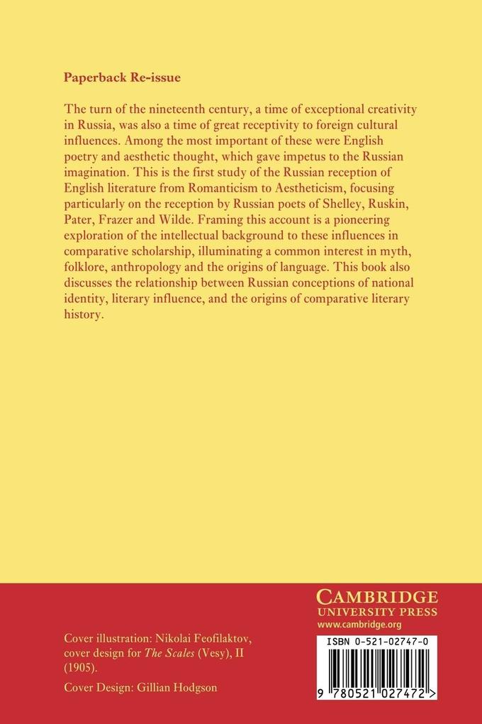 Weitere Ansicht: English Literature and the Russian Aesthetic Renaissance | Rachel Polonsky