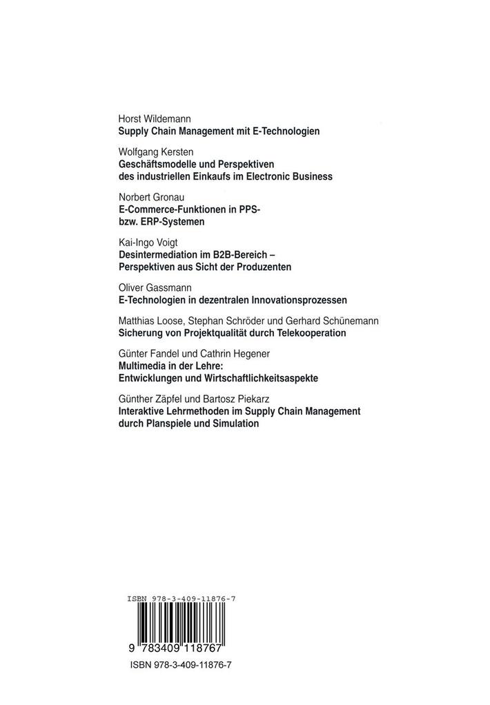 Weitere Ansicht: E-Business Management mit E-Technologien