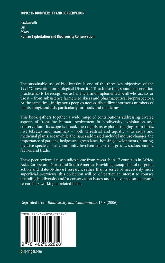 Weitere Ansicht: Human Exploitation and Biodiversity Conservation
