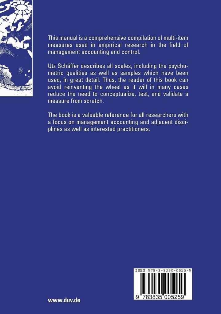 Weitere Ansicht: Management Accounting & Control Scales Handbook | Utz Schäffer