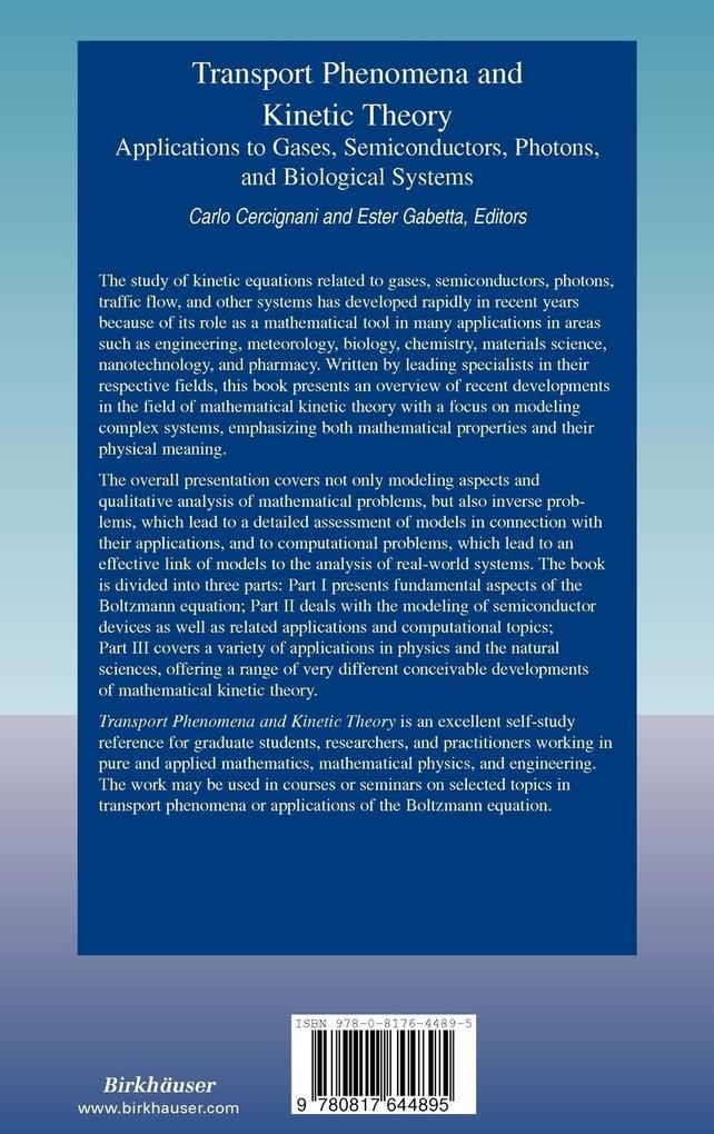 Weitere Ansicht: Transport Phenomena and Kinetic Theory