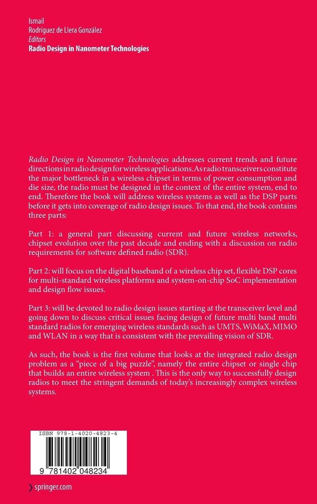 Weitere Ansicht: Radio Design in Nanometer Technologies