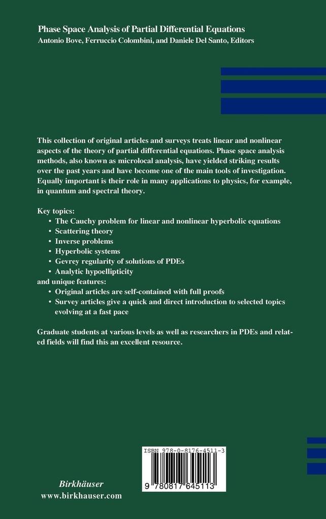 Weitere Ansicht: Phase Space Analysis of Partial Differential Equations