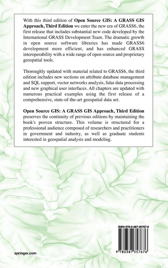 Weitere Ansicht: Open Source GIS | Markus Neteler, Helena Mitasova