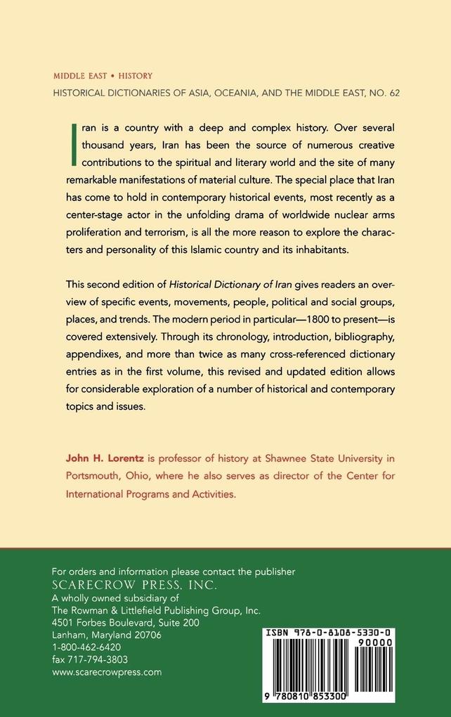 Weitere Ansicht: Historical Dictionary of Iran | John H. Lorentz
