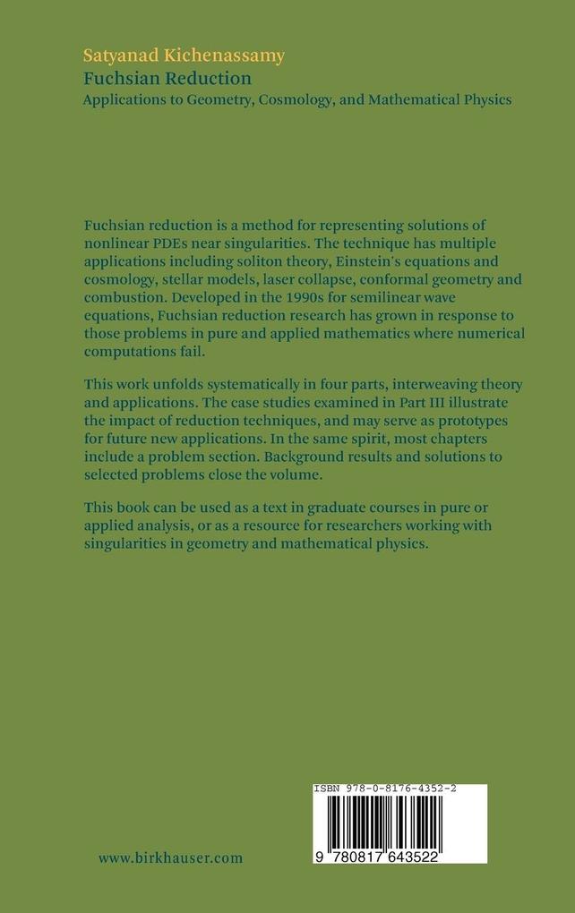 Weitere Ansicht: Fuchsian Reduction | Satyanad Kichenassamy