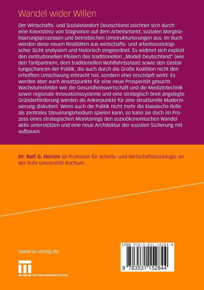 Weitere Ansicht: Wandel wider Willen | Rolf G. Heinze