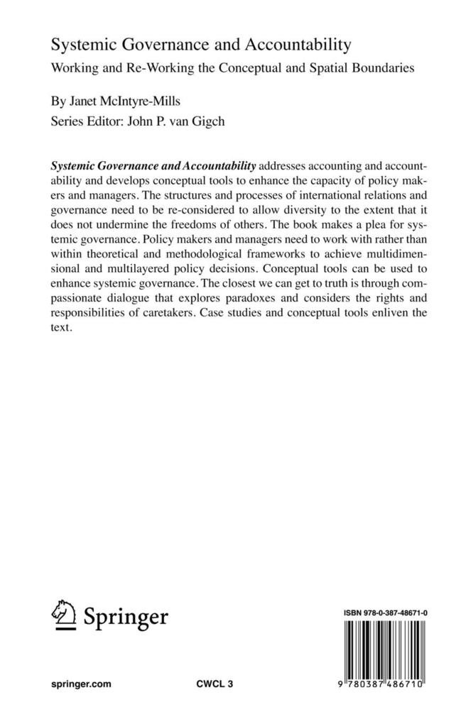 Weitere Ansicht: Systemic Governance and Accountability | Janet McIntyre-Mills