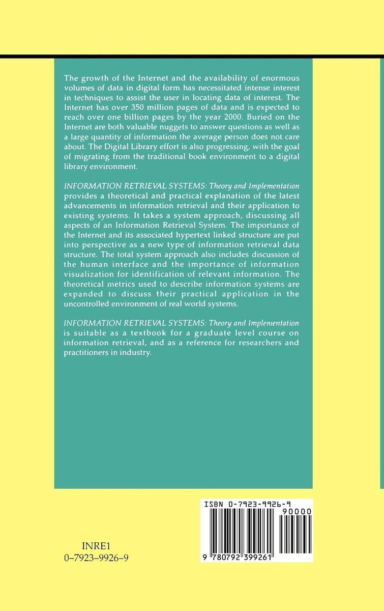 Weitere Ansicht: Information Retrieval Systems | Gerald J. Kowalski