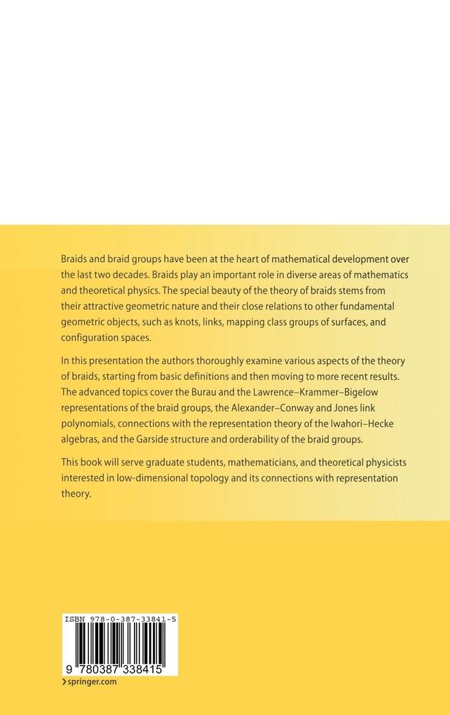 Weitere Ansicht: Braid Groups | Christian Kassel, Vladimir Turaev