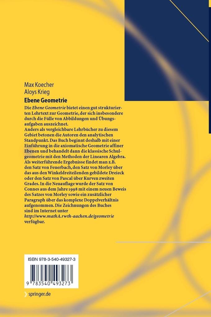 Weitere Ansicht: Ebene Geometrie | Max Koecher, Aloys Krieg