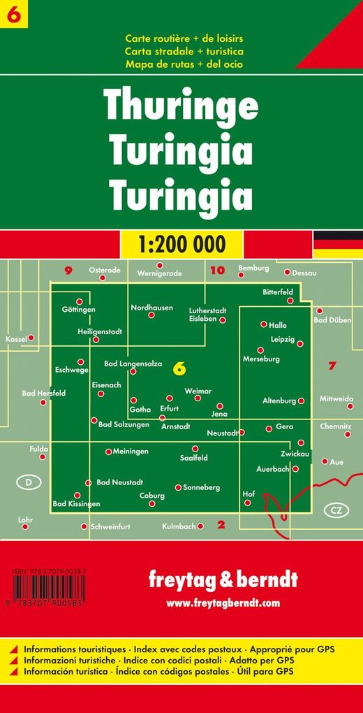 Weitere Ansicht: Deutschland 06 Thüringen 1 : 200 000