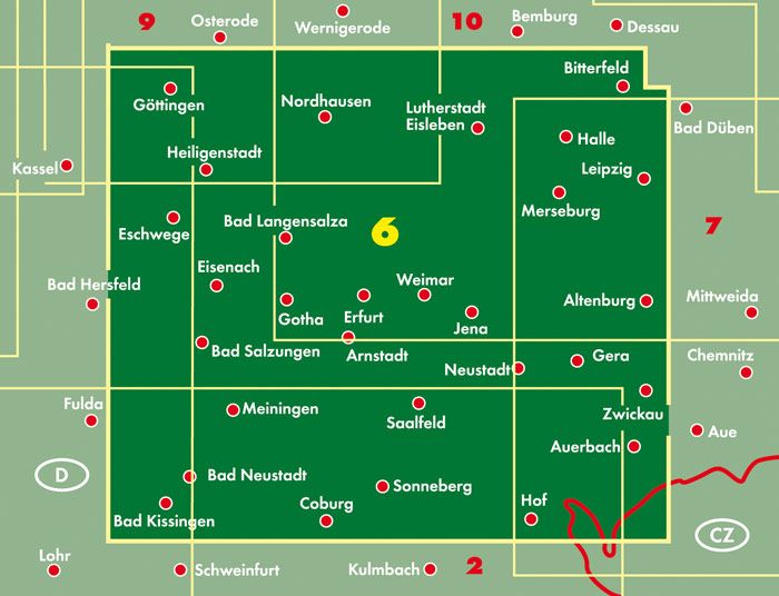 Weitere Ansicht: Deutschland 06 Thüringen 1 : 200 000