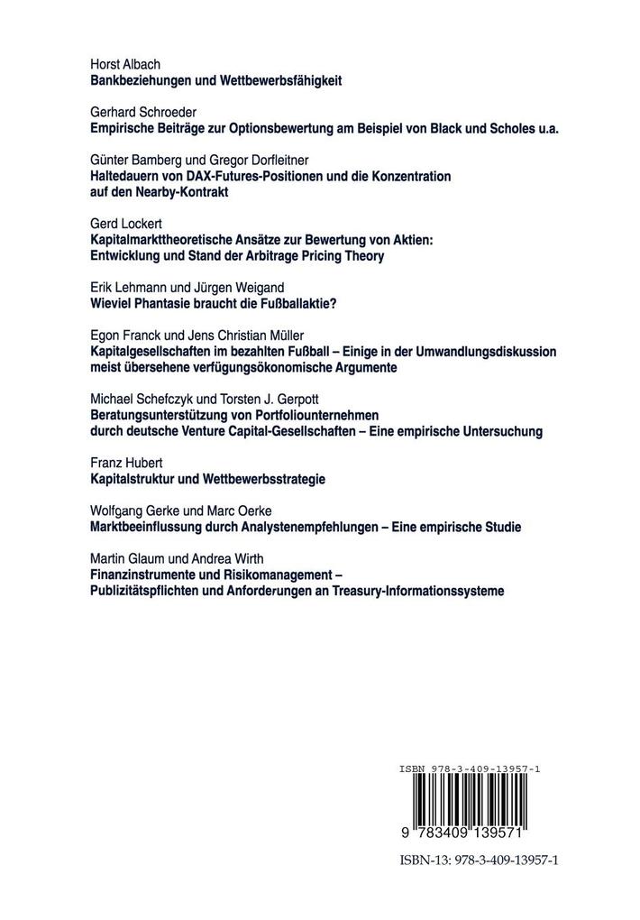 Weitere Ansicht: Finanzierungen