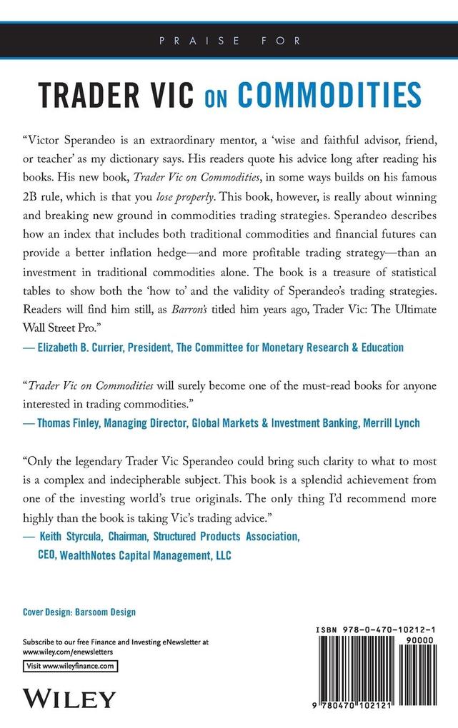 Weitere Ansicht: Trader Vic on Commodities | Victor Sperandeo