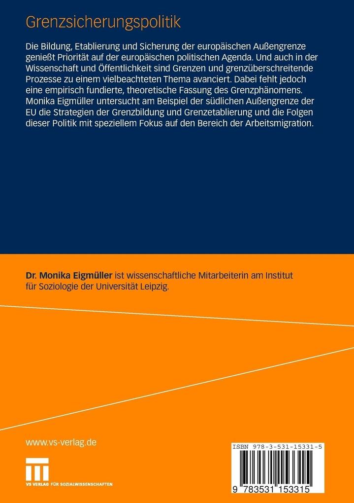 Weitere Ansicht: Grenzsicherungspolitik | Monika Eigmüller