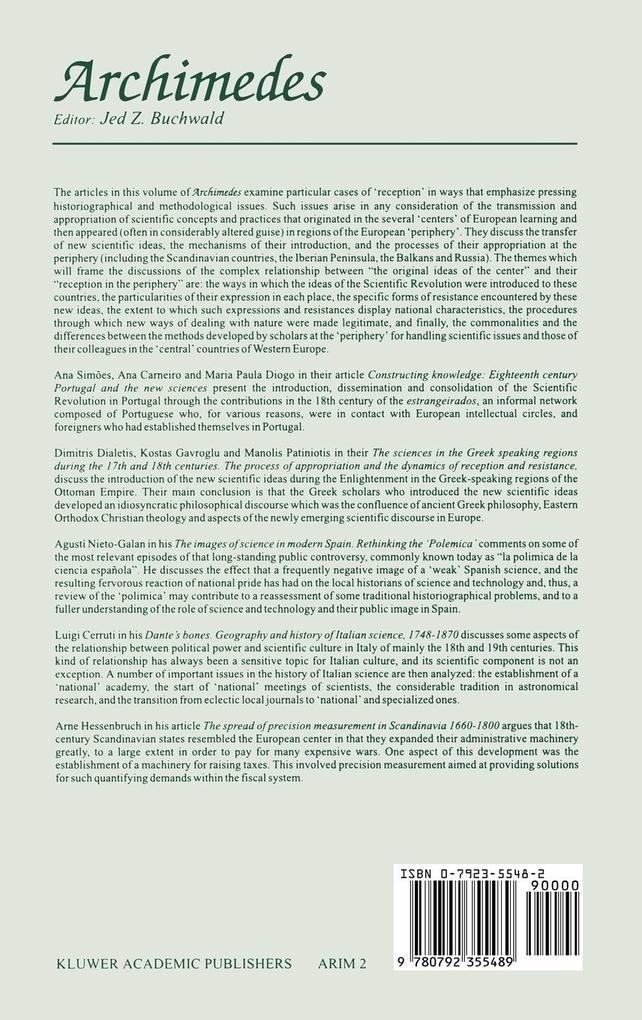 Weitere Ansicht: The Sciences in the European Periphery During the Enlightenment