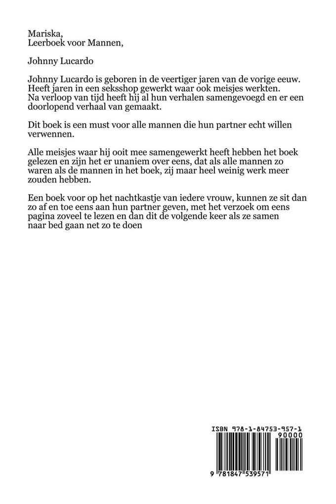 Weitere Ansicht: Mariska, leerboek voor mannen | Johnny Lucardo