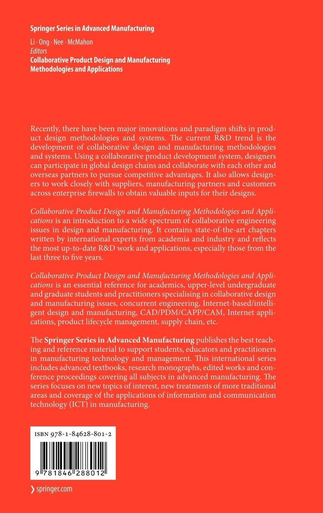 Weitere Ansicht: Collaborative Product Design and Manufacturing Methodologies and Applications