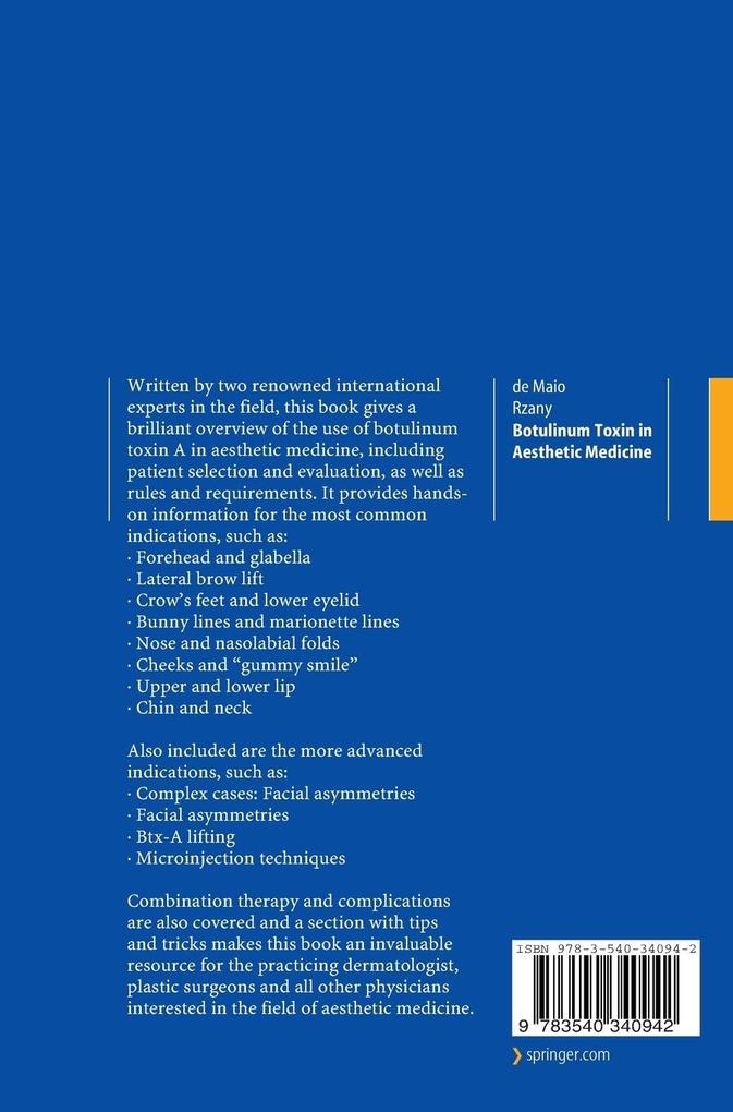 Weitere Ansicht: Botulinum Toxin in Aesthetic Medicine | Mauricio de Maio, Berthold Rzany