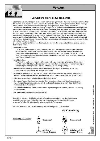 Weitere Ansicht: Lernwerkstatt - Der Erste Weltkrieg | Dirk Witt, Moritz Quast