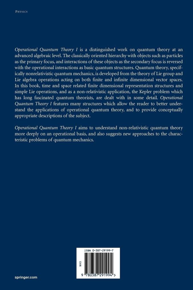 Weitere Ansicht: Operational Quantum Theory I | Heinrich Saller, H. Saller