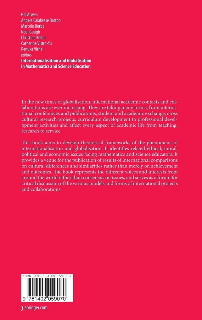 Weitere Ansicht: Internationalisation and Globalisation in Mathematics and Science Education