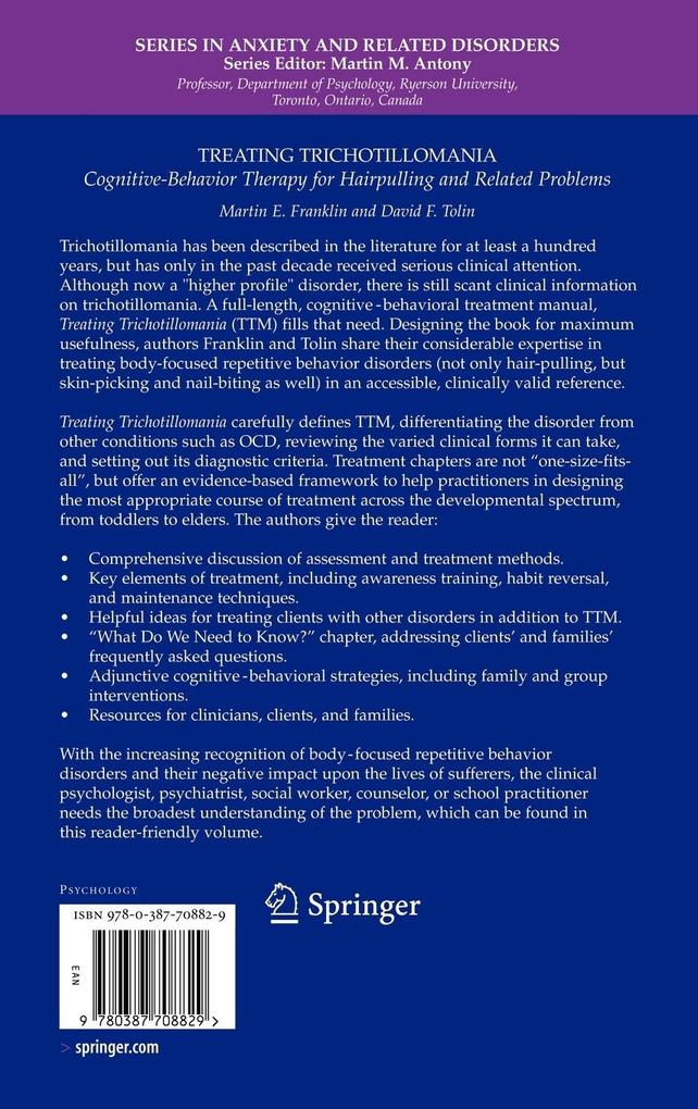 Weitere Ansicht: Treating Trichotillomania | Martin E. Franklin, David F. Tolin