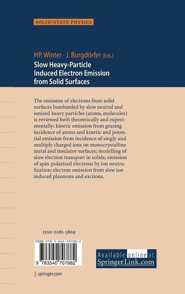 Weitere Ansicht: Slow Heavy-Particle Induced Electron Emission from Solid Surfaces