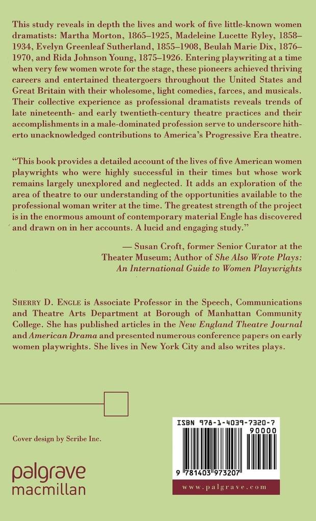 Weitere Ansicht: New Women Dramatists in America, 1890-1920 | S. Engle
