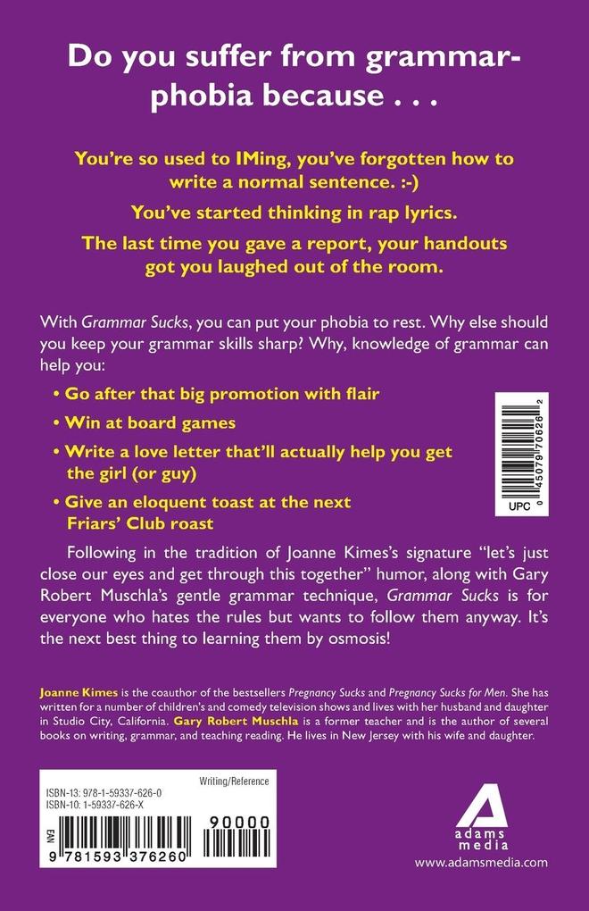 Weitere Ansicht: Grammar Sucks | Joanne Kimes, Gary Robert Muschla