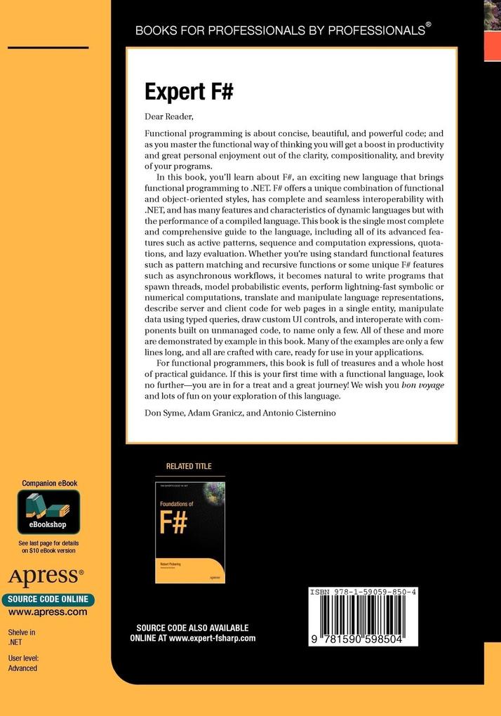 Weitere Ansicht: Expert F | Antonio Cisternino, Adam Granicz, Don Syme