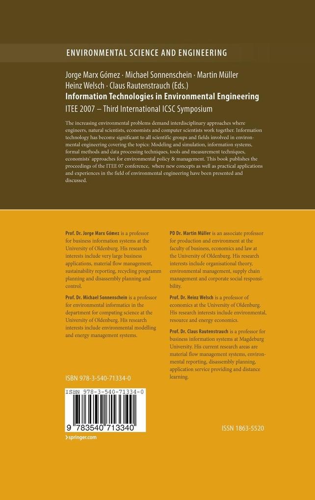 Weitere Ansicht: Information Technologies in Environmental Engineering