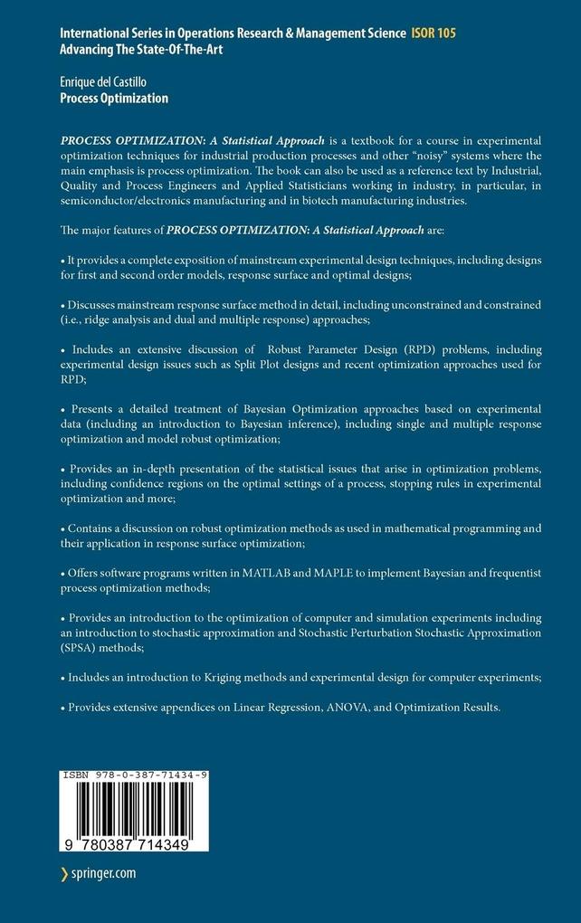 Weitere Ansicht: Process Optimization | Enrique Del Castillo
