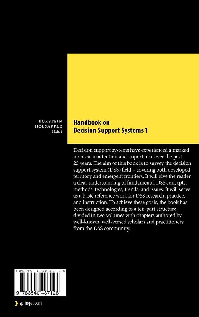 Weitere Ansicht: Handbook on Decision Support Systems 1