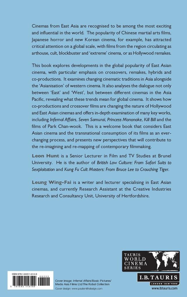 Weitere Ansicht: East Asian Cinemas | Leon Hunt, Leung Wing-Fai