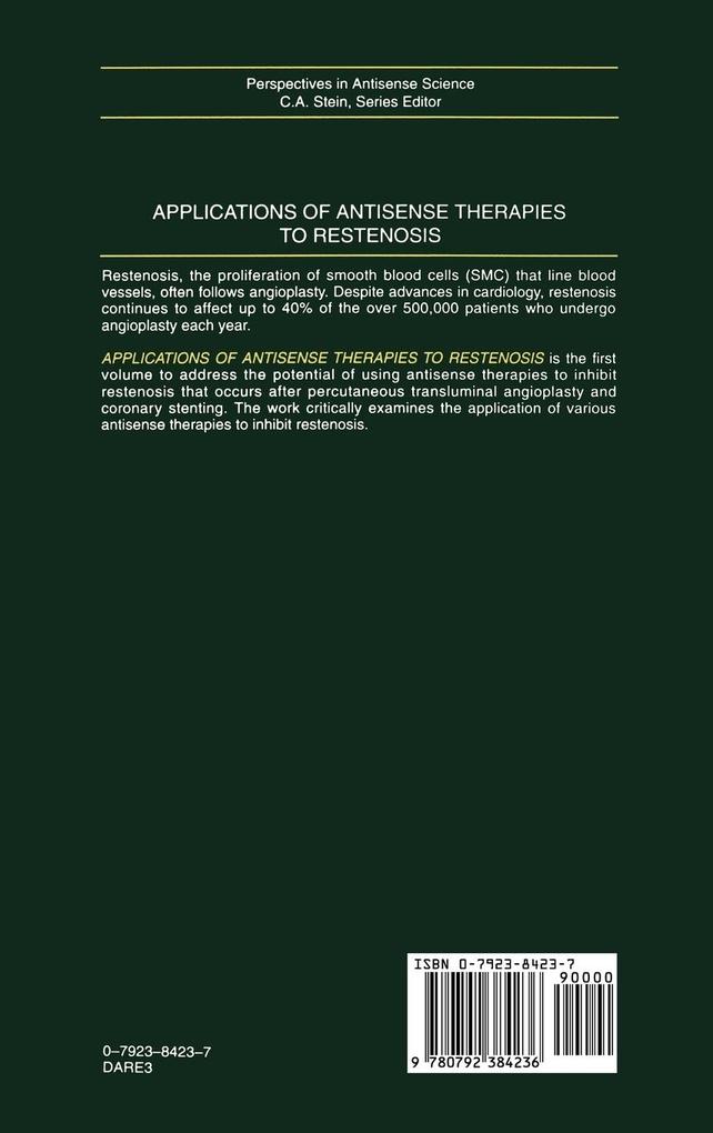 Weitere Ansicht: Applications of Antisense Therapies to Restenosis