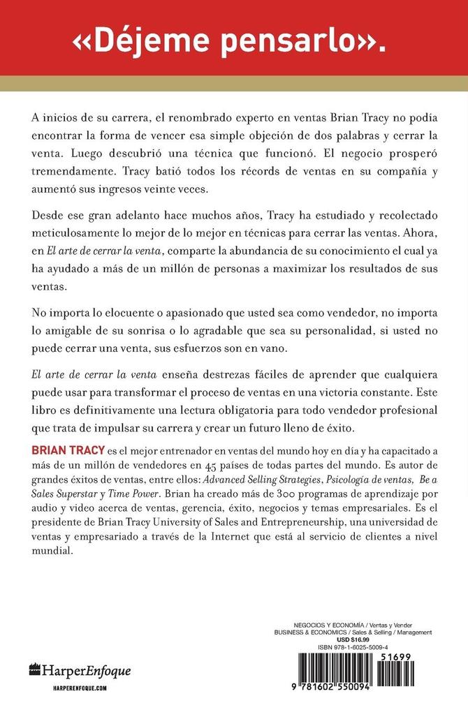 Weitere Ansicht: El Arte de Cerrar La Venta | Brian Tracy