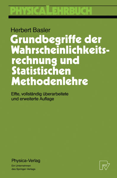 Produktbild: Grundbegriffe der Wahrscheinlichkeitsrechnung und Statistischen Methodenlehre | Herbert Basler