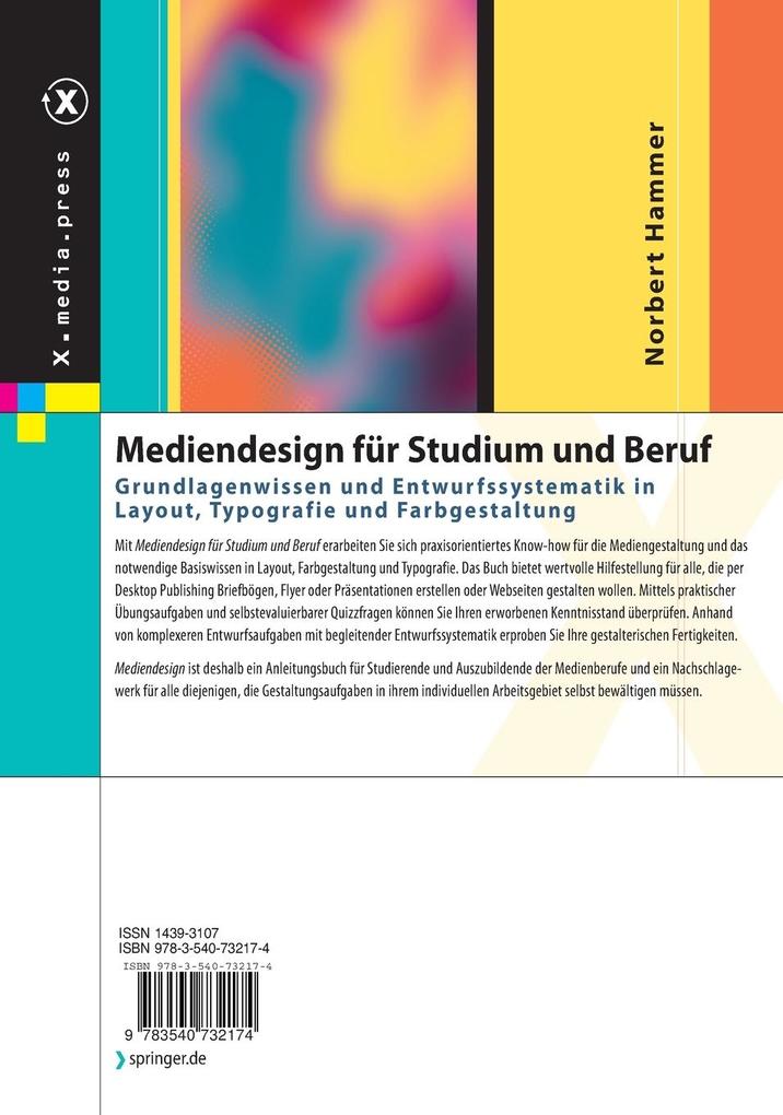 Weitere Ansicht: Mediendesign für Studium und Beruf | Norbert Hammer