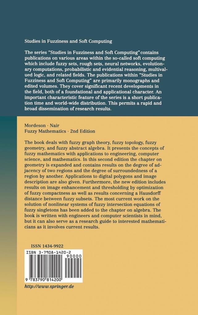 Weitere Ansicht: Fuzzy Mathematics | John N. Mordeson, Premchand S. Nair