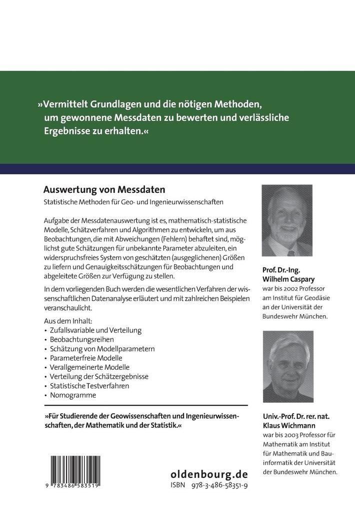 Weitere Ansicht: Auswertung von Messdaten | Klaus Wichmann, Wilhelm Caspary