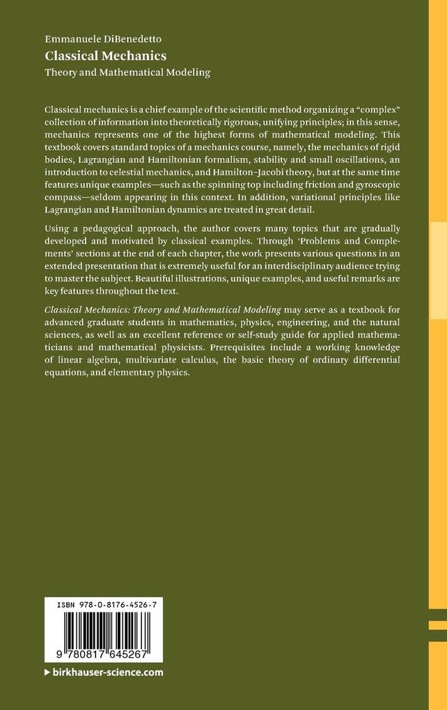 Weitere Ansicht: Classical Mechanics | Emmanuele DiBenedetto