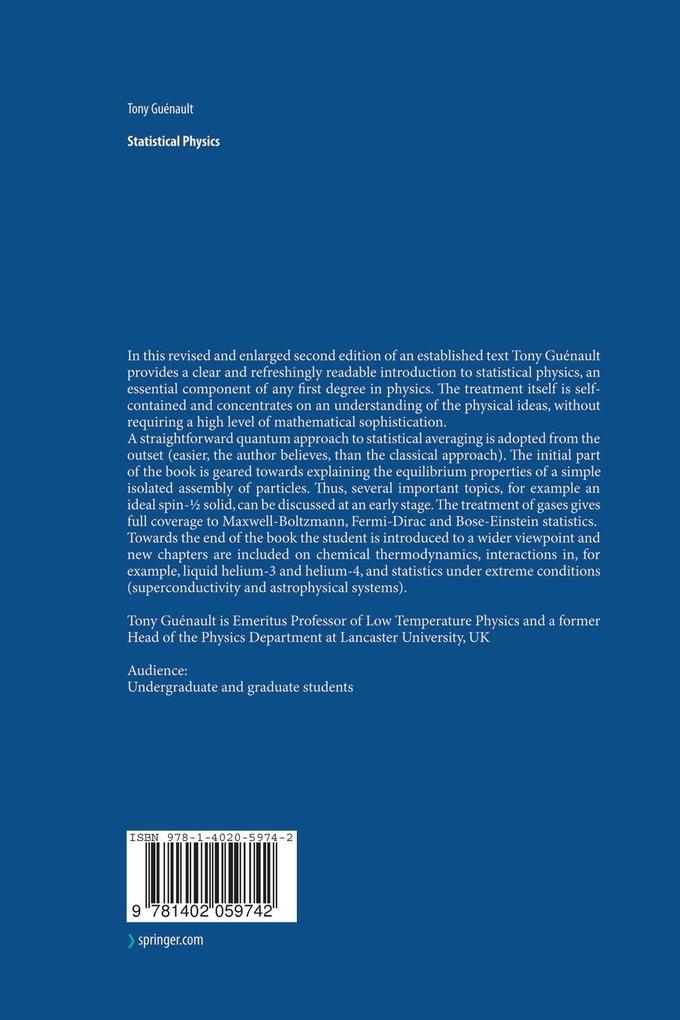 Weitere Ansicht: Statistical Physics | A. M. Guenault